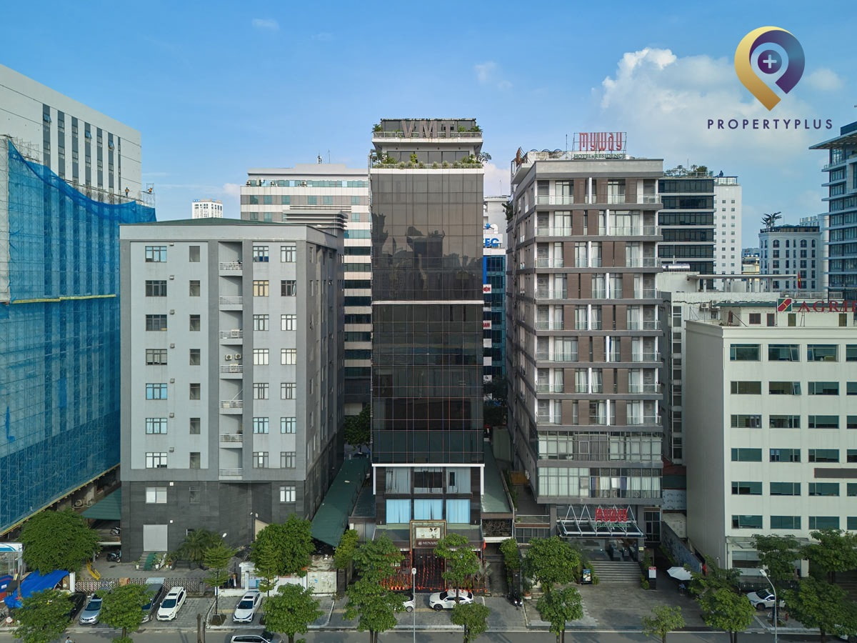Toàn cảnh mặt ngoài tòa nhà VMT Building tại Quận Cầu Giấy, Hà Nội - hình ảnh từ Property Plus